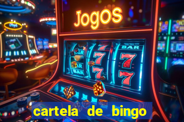 cartela de bingo pra imprimir